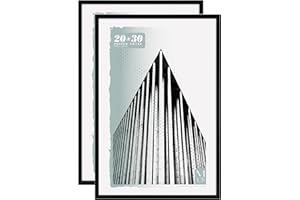 MCS Gallery Foundation Poster Frame, Picture Frame For Wall Art, Black, 20 x 30 Inch, 2-pack