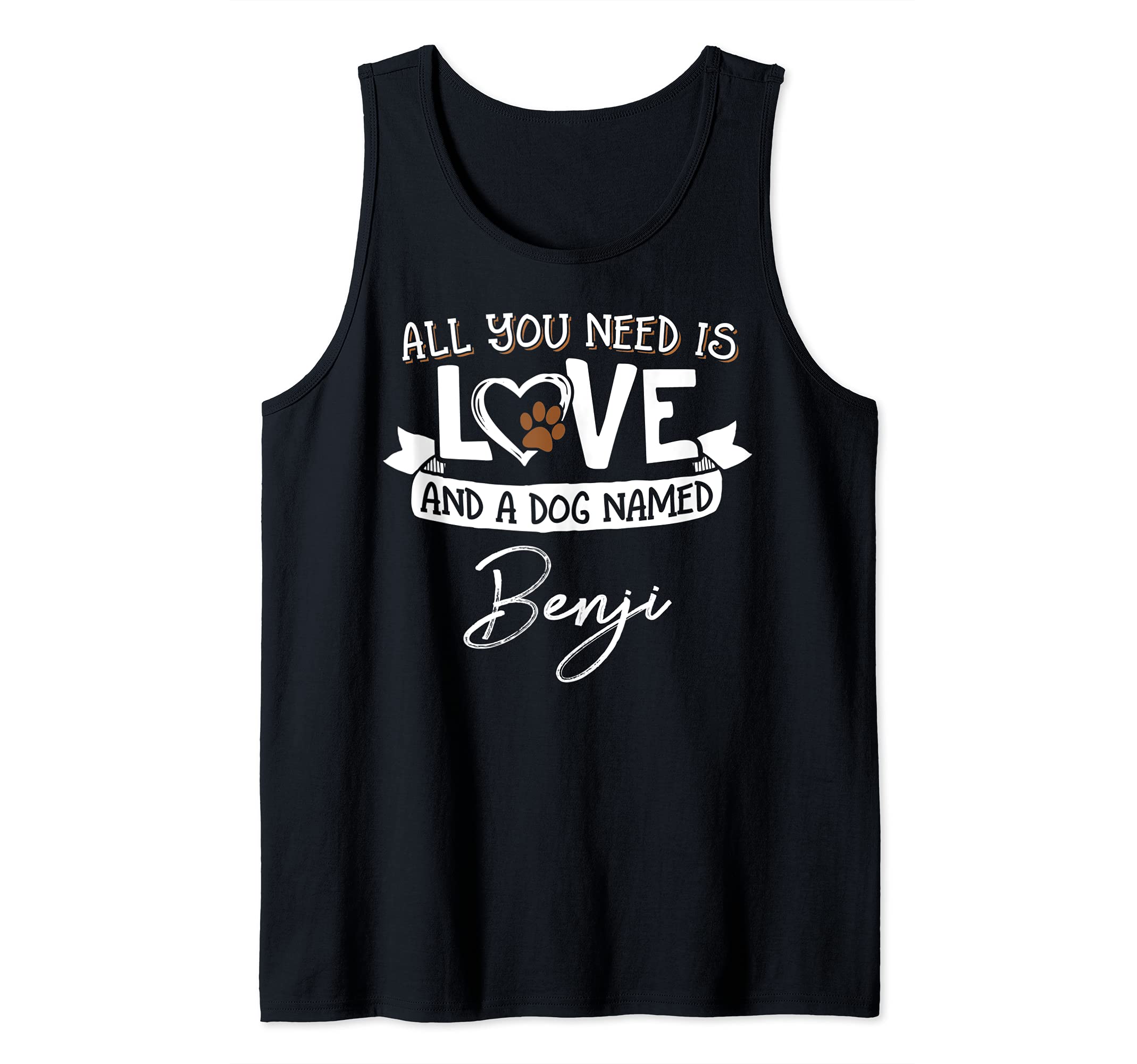 Cute Dog Named Benji Design for Women and Men Tank Top