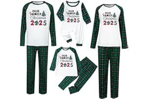 Christmas Pajamas for Family Matching Sets 2025 Holiday Xmas Pjs Christmas Jammies Pyjamas Cute Sleepwear Loungewear