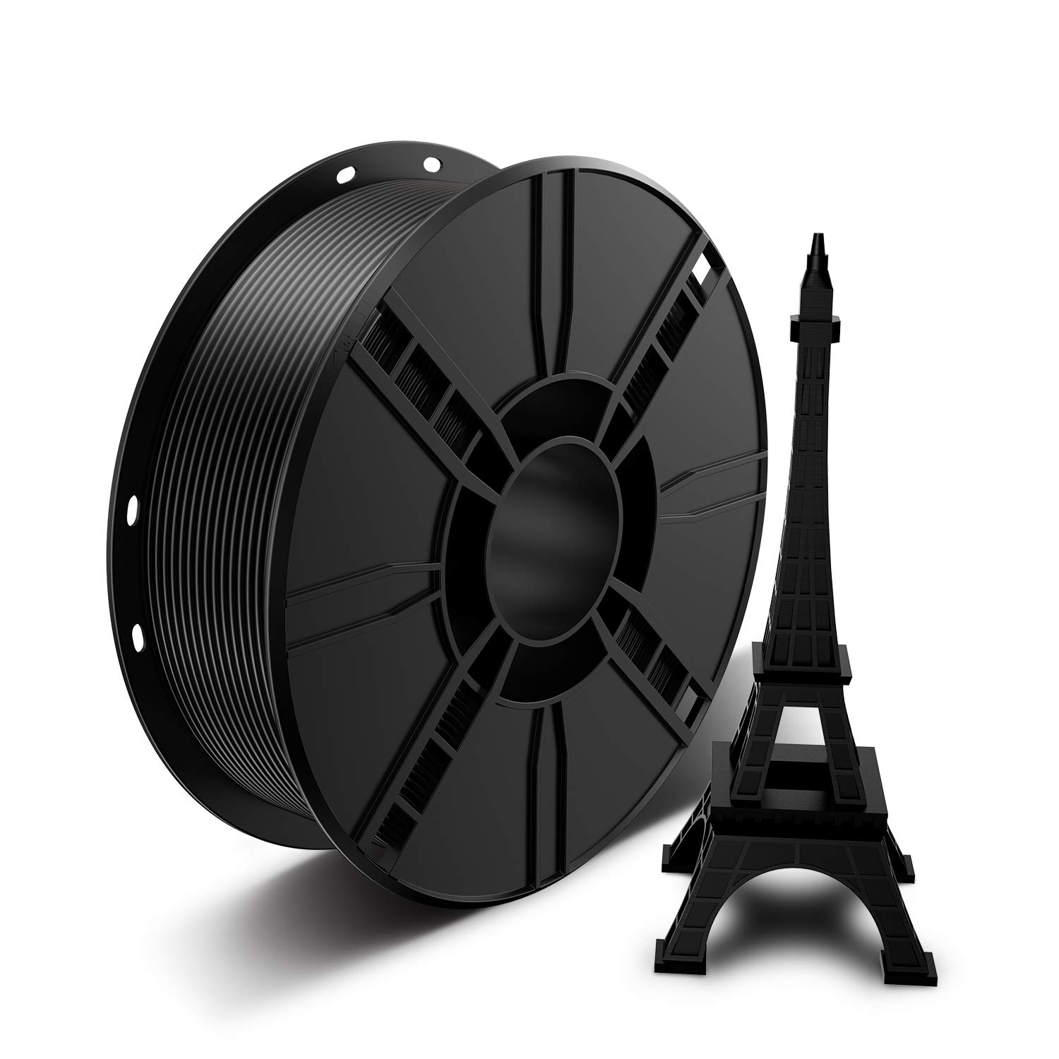 PLA Filament, LABISTS 3D Drucker Filament,1，75mm PLA Filament für 3D Printer, 1kg Spule Schwarz