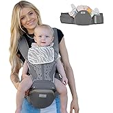 MOMTORY StowNGO Pro Baby Carrier, Safety-Certified 6-in-1 Baby Carrier Newborn to Toddler, Detachable Baby Holder Carrier wit