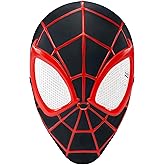Jazwares Marvel Youth Miles Morales Mask - 3D Plastic Mask with Elastic Strap Standard Black