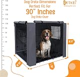 PETKEI Dog Crate Cover 30 Inch Waterproof 600D Oxford Breathable Mesh Window view 2
