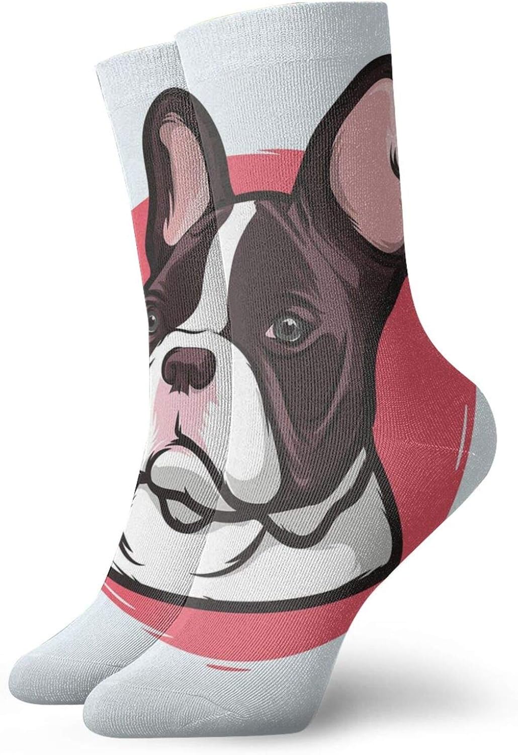 Soft Mid Calf Length Socks French Bulldog Artistic Portrait Purebred