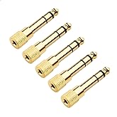Cable Matters 5-Pack 1/4 to 1/8 Headphone Adapter (3.5mm to 1/4 Adapter, 6.35mm to 3.5mm Adapter)