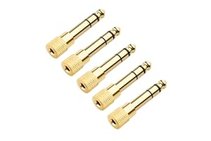 Cable Matters 5-Pack 1/4 to 1/8 Headphone Adapter (3.5mm to 1/4 Adapter, 6.35mm to 3.5mm Adapter)