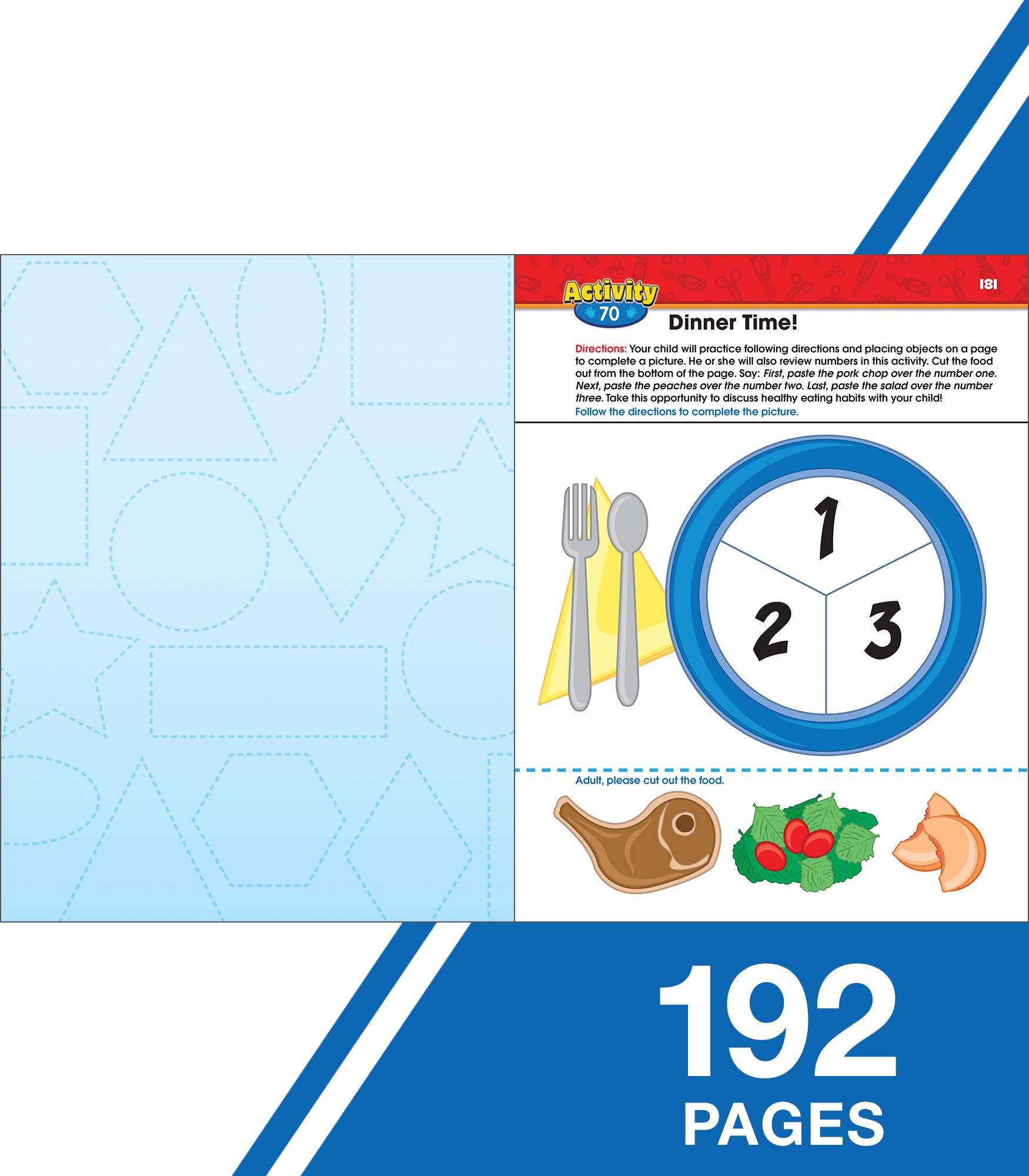 Carson Dellosa Big Skills for Little Hands Cut and Paste Toddler Book, Scissor Skills Preschool Workbook for Kids Ages 3 and Up, Shapes, Puzzles, and More Toddler Learning Activities (Volume 2)