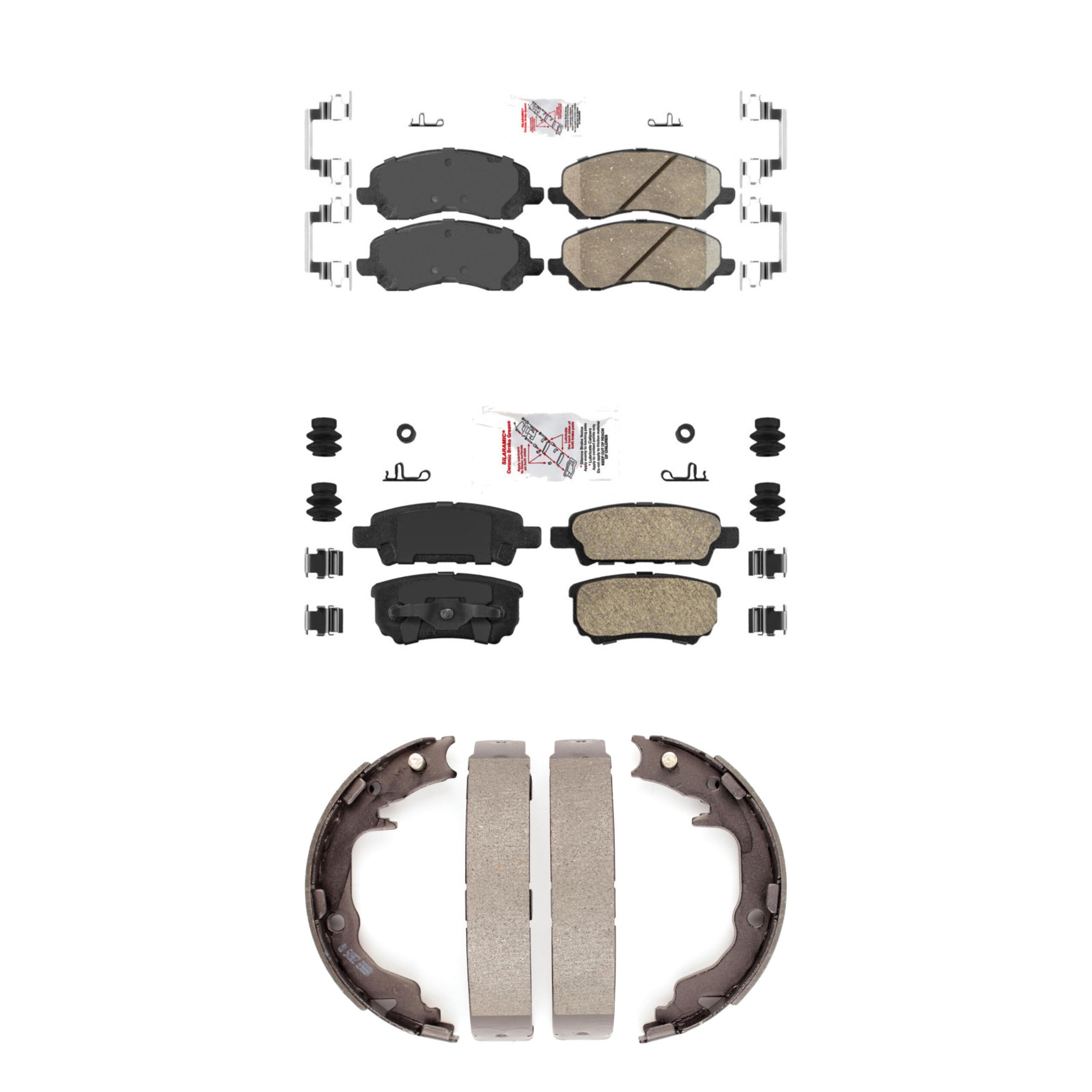 Transit Auto Front Rear Ceramic Disc Brake Pads Kit
