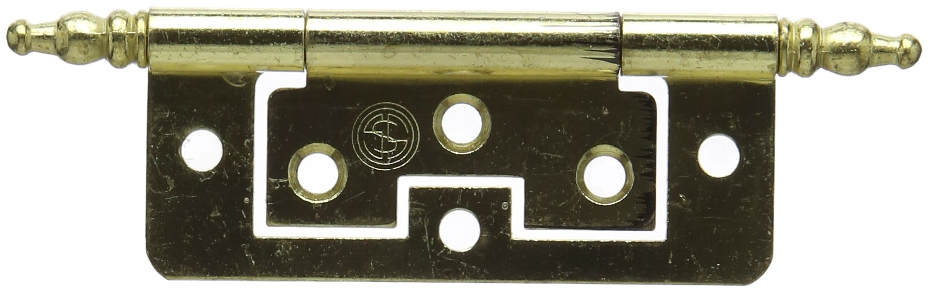 Merriway BH03854 (2 Pcs) EB Flush Cupboard Cabinet Hinge with Finials, 75 mm (3 inch) - Pack of 2 Pieces, Silver