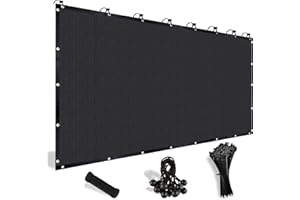 Shade&Beyond Customized Size 90% Sun Shade Cloth with Grommets, 08' X 12' Pergola Shade Cover Canopy, Mesh Tarp Sun Screens for Patio, Outdoor, Garden, Backyard, Black, GN02