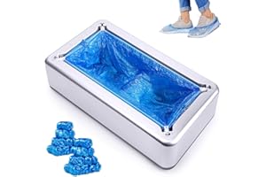 YJDayy Automatic Shoe Cover Dispenser with 200pcs Disposable Shoe Covers Sturdy Automatic Shoe Cover Machine with shoe covers for indoors reusable Non Slip Waterproof Suitable for Most Shoes Size