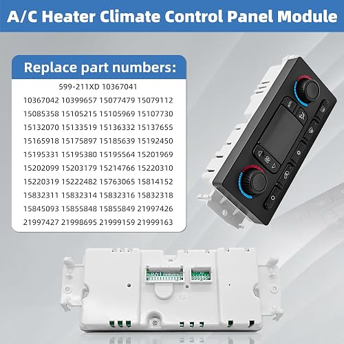A/C Heater Climate Control Module 599-211XD - Replacement For 2002-2009 Chevy, GMC, Cadillac, Hummer Models