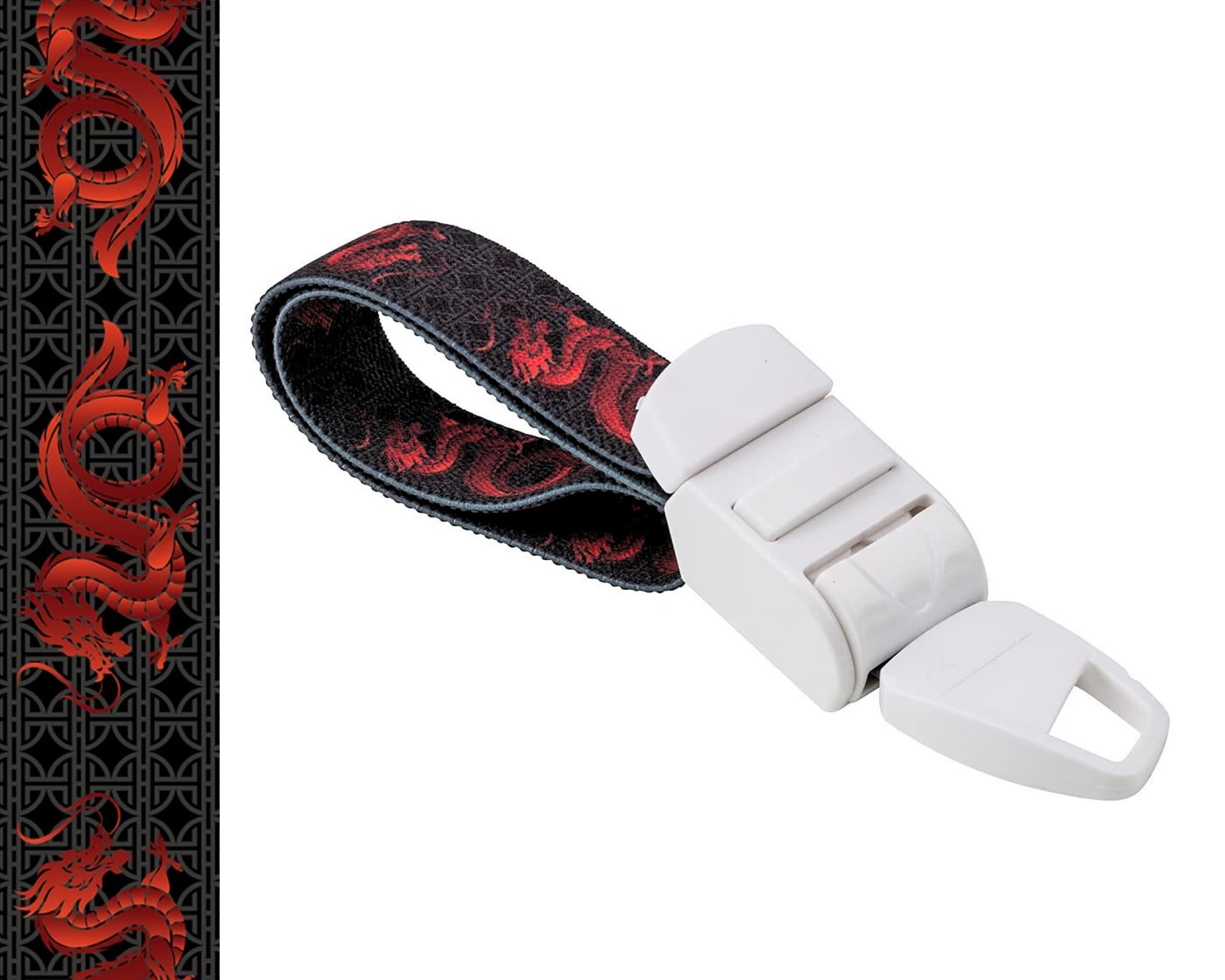 ROLSELEY Medical Tourniquet with RED DRAGON Pattern with ABS Plastic Buckle Latex Free Elastic Band Perfect for Doctors, Nurses, Students and Paramedics