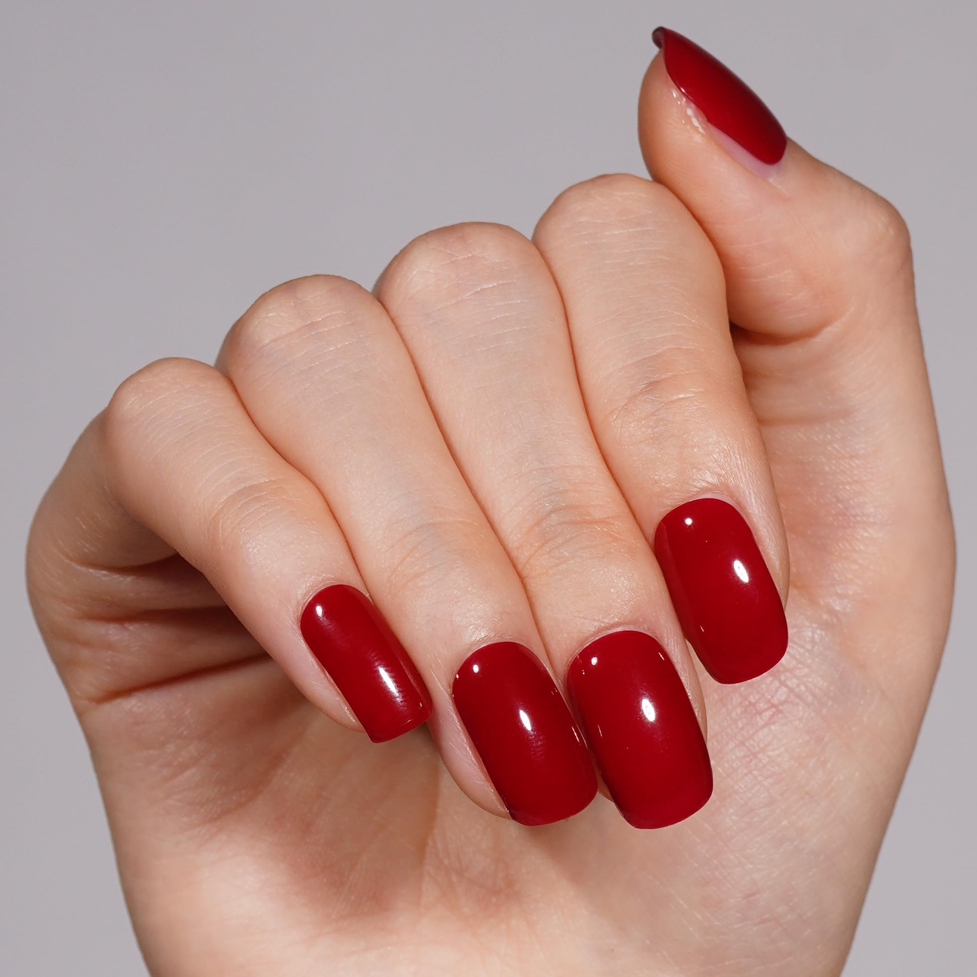 DANNI & TONI 28 Stickers Semi Cured Gel Nail Polish Strips Gel Nail Stickers Solid Colour(Maroon),Pale Godenrod Salon-Quality Gel Nail Polish Strips Manicure Stickers Set