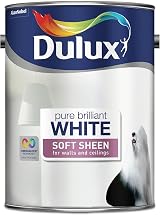 Dulux Soft Sheen Emulsion Paint Walls Ceilings Pure Brilliant White 5L view 2
