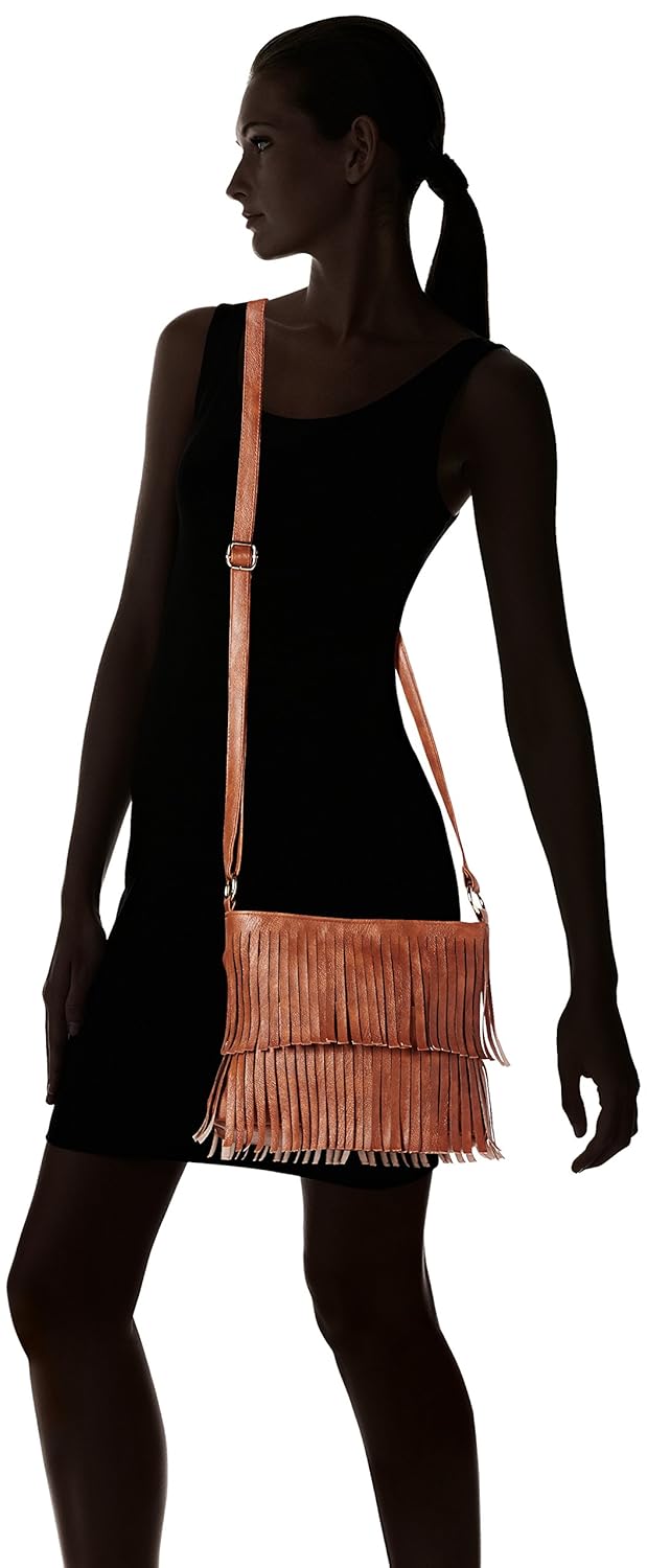 alessia74 women's sling bag (dark tan) (pbg246h)