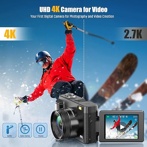 4K Digital Camera for Photography Autofocus 48MP Vlogging