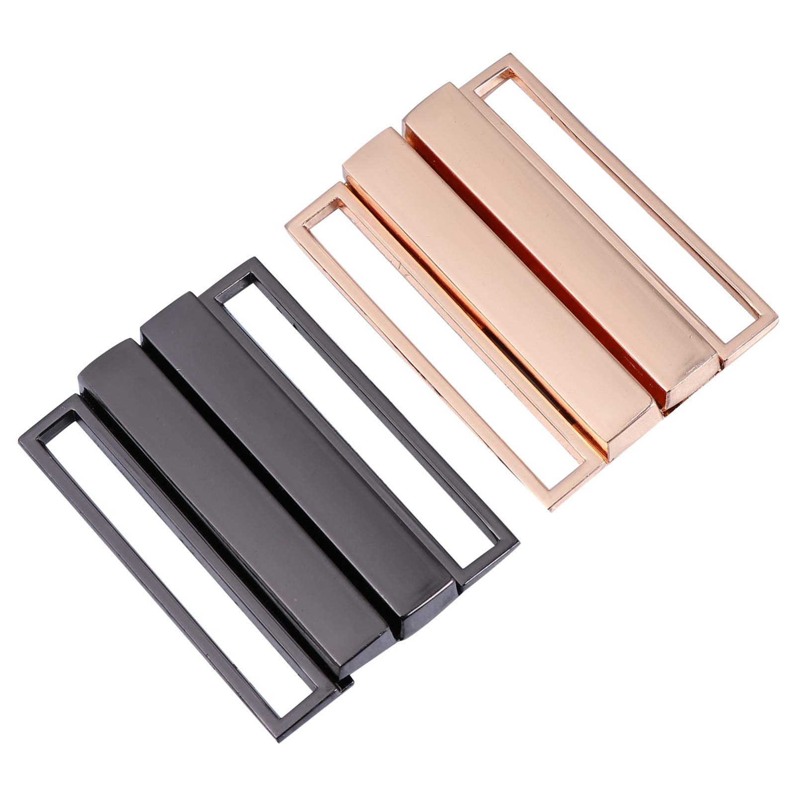 VALICLUD Zinc Alloy Belt Buckles 2 Pack 2.09X1.38 Inch Metal Clamps for Coats Scarves and Clothing Accessories Durable Fashion Fasten Buckle