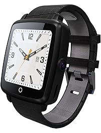 FociPow Smartwatch, Bluetooth Smart Watch Pedometer Camera Notification Sync Compatible with Android and IOS, Touch Screen Wristwatch Fit for Men Women Kids (Black)