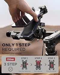 JOYROOM Motorcycle Phone Mount, [Fastest Visualize