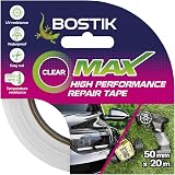 Bostik Max Repair Tape Clear 50mm x 20m Ultra Strong Waterproof Duct Tape