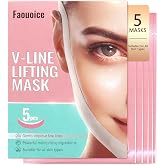 V-Line Lifting Collagen Face Mask, Deep Collagen Face Mask for Women, 5 Pcs | Double Chin Reducer with Hyaluronic Acid &amp; Aloe Vera, Chin Lifting Masks, Jawline Shaper