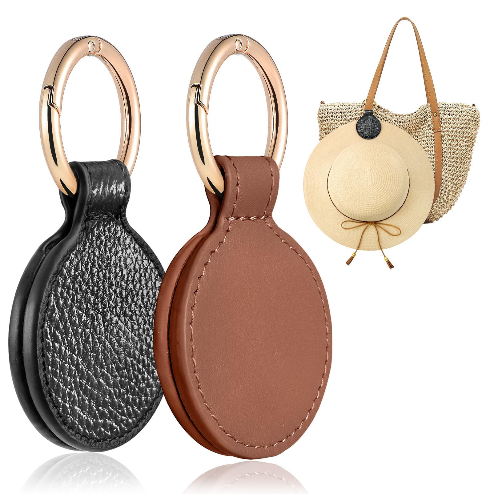 Photo 1 of ***MISSING PIECE*** ***MAJOR DAMAGE*** Niveaya Magnetic Hat Clip for Travel on Bag - 2 Pack, Magnet Storage Hook, Vacation Traveling Essentials Accessory Black & Brown