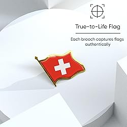 Switzerland Flag Lapel Pin - Enamel Metal National