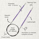 KnitPro Zing Fixed Circular Needles 40in 100cm 3.75mm view 3