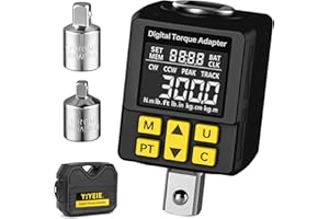 YIYEIE Digital Torque Adapter Black (1/2-Inch, 40-300Ft-lb/54.5-406Nm)