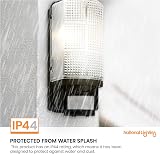 National Lighting Motion Outdoor Lights PIR Wall Bulkhead Black IP44 E27 view 6