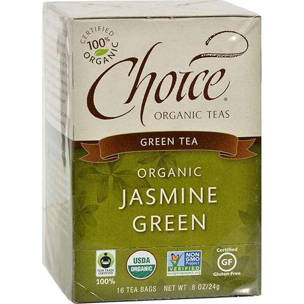 CHOICE ORGANIC TEAS TEA,OG2,JASMINE GREEN, 16 BAG