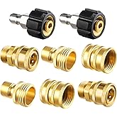 Twinkle Star Pressure Washer Adapter Set, Quick Disconnect Kit, M22 14 mm Quick Connect Swivel to 3/8'' Quick Connect Fitting