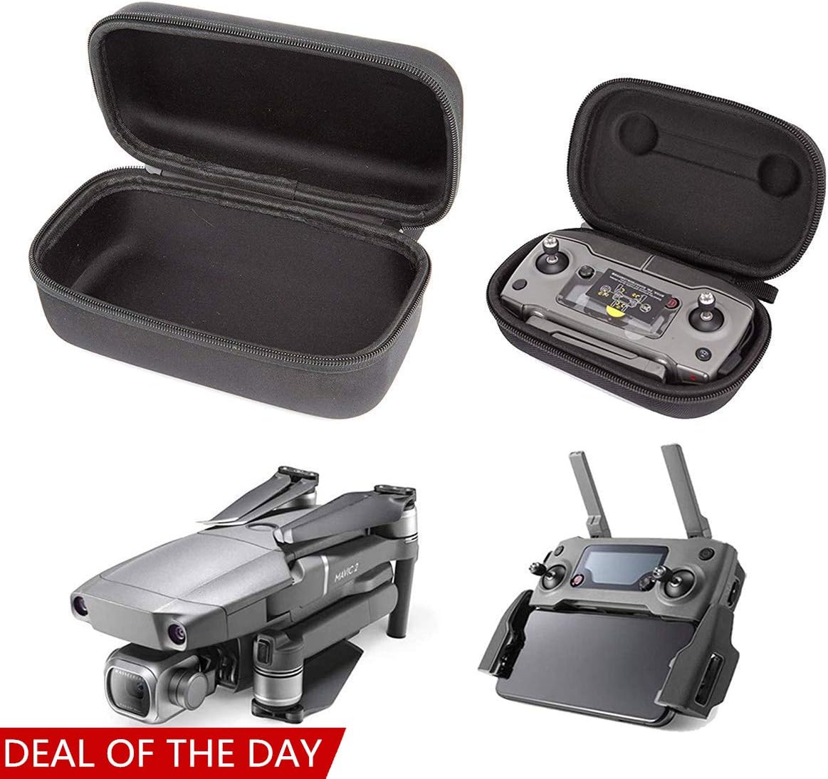 Mavic 2 Case, Oukey Waterproof Mini Hard Carrying Case for DJI Mavic 2 Pro/Zoom Drone Body and Remote Controller Transmitter Bag Accessory