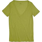 J.Crew Women's Short Sleeve Vintage Cotton V-Neck T-Shirt