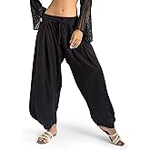 The Veshti Company Women's Bangkok Barrel Harem Pants | Cotton Boho Joggers - Yoga, Dance, Travel & Lounge