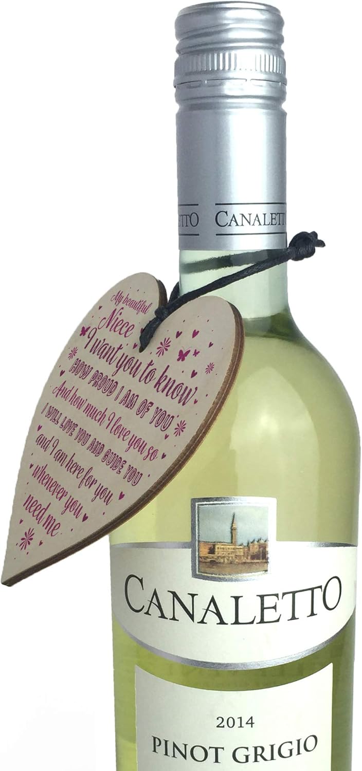 Red Ocean Niece Gifts From Auntie And Uncle For Christmas Birthday Handmade Wooden Heart Hanging Plaque Keepsake - Image 5