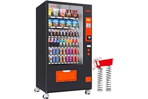 Afen Commercial Vending Machine with Card Reader, 60 Slot Refrigerated Snack & Drink Combo Vending Machine for Business Factory Supplier, Cashless Only