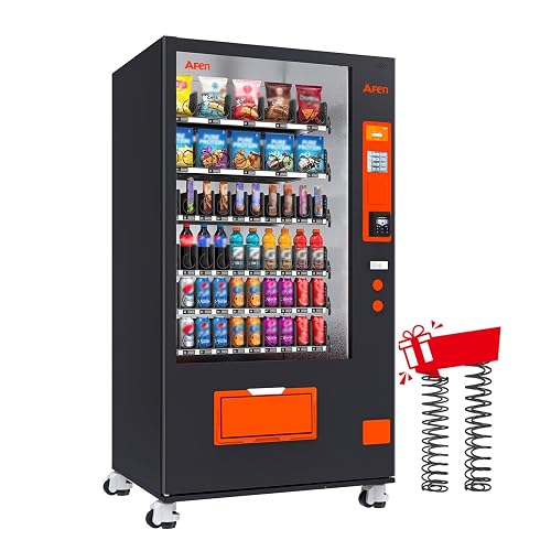 Afen Commercial Vending Machine with Card Reader, 60 Slot Refrigerated ...