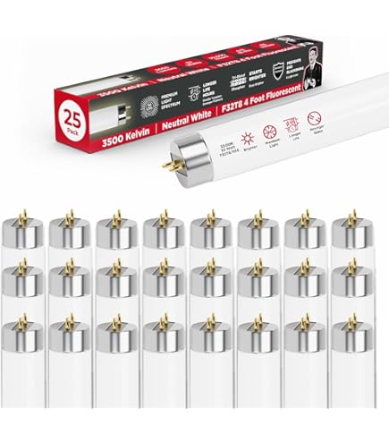 36 Pk F32T8/SPX35/ECO2 32W T8 Bulbs 3500K 800 Series - GE