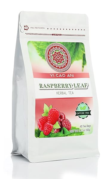 PREMIUM RASPBERRY LEAF TEAS BAGS – SUPPORTS MENSTRUAL RELIEF & UTERINE HEALTH, CAFFEINE-FREE, NATURAL YI CAO AN HERBAL TEA, 40 TEABAGS