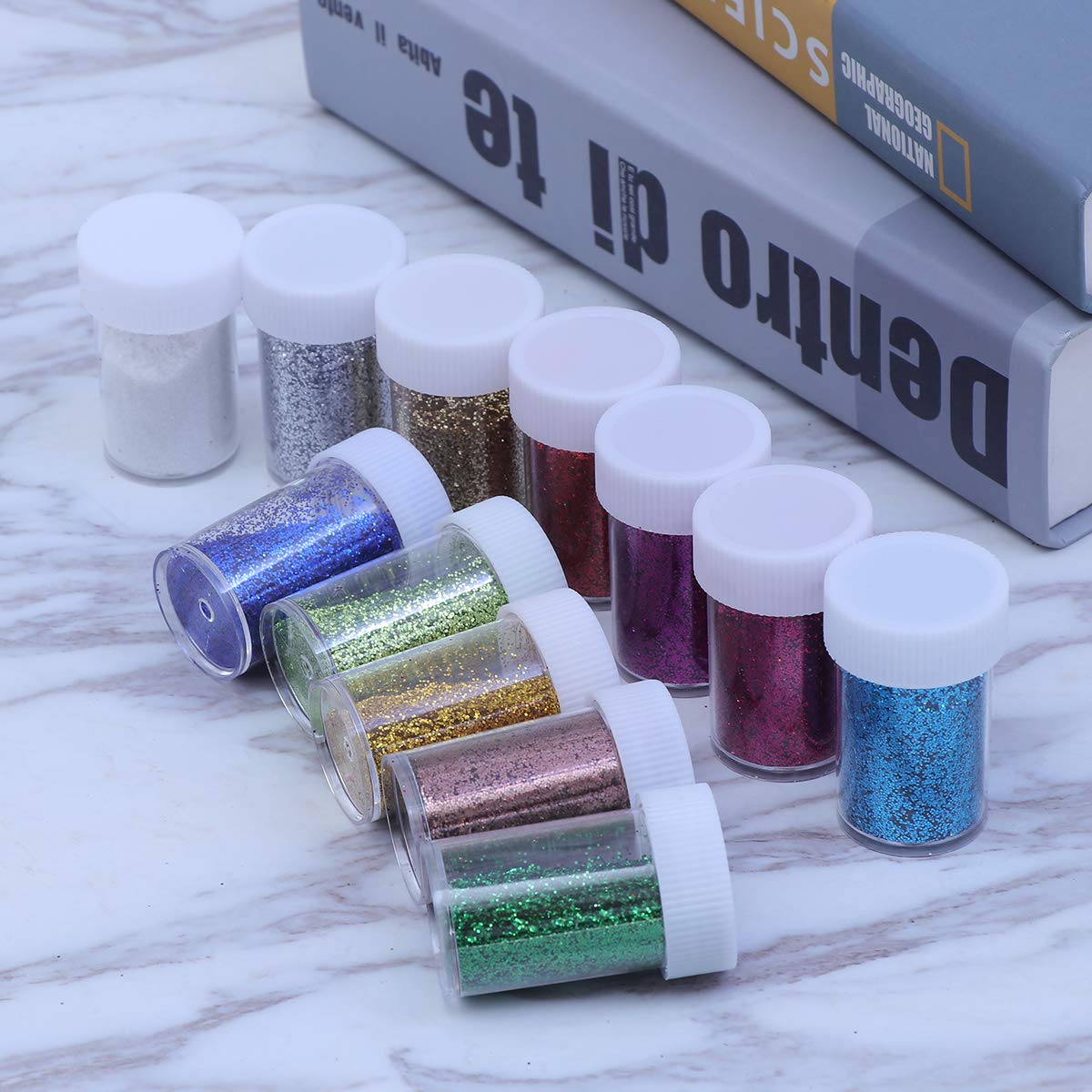 Artibetter 12 Pezzi Glitter Polvere Paillettes Pittura Granuli Forma Glitter Per Artigianato Fai Da Te Fare Decorazione Materiali Per Hobby Creativi Cancelleria E Prodotti Per Ufficio Bepco Ee