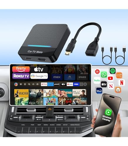Car TV Mate, 2025 2 in 1 Car TV Mate Pro with Wireless