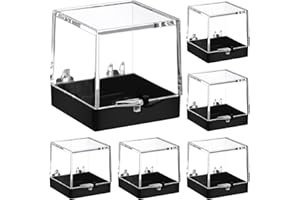 CIIEEO 24 Pcs Mineral Standard Display Box Specimen Container Square Display Case Transparent Specimen Case Storage Boxes Clear s