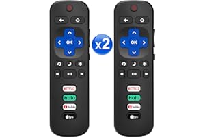 ANGROX 【Pack of 2】 for Roku-TV-Remote-Replacement,Universal Control for TCL,ONN, Hisense Roku TVs