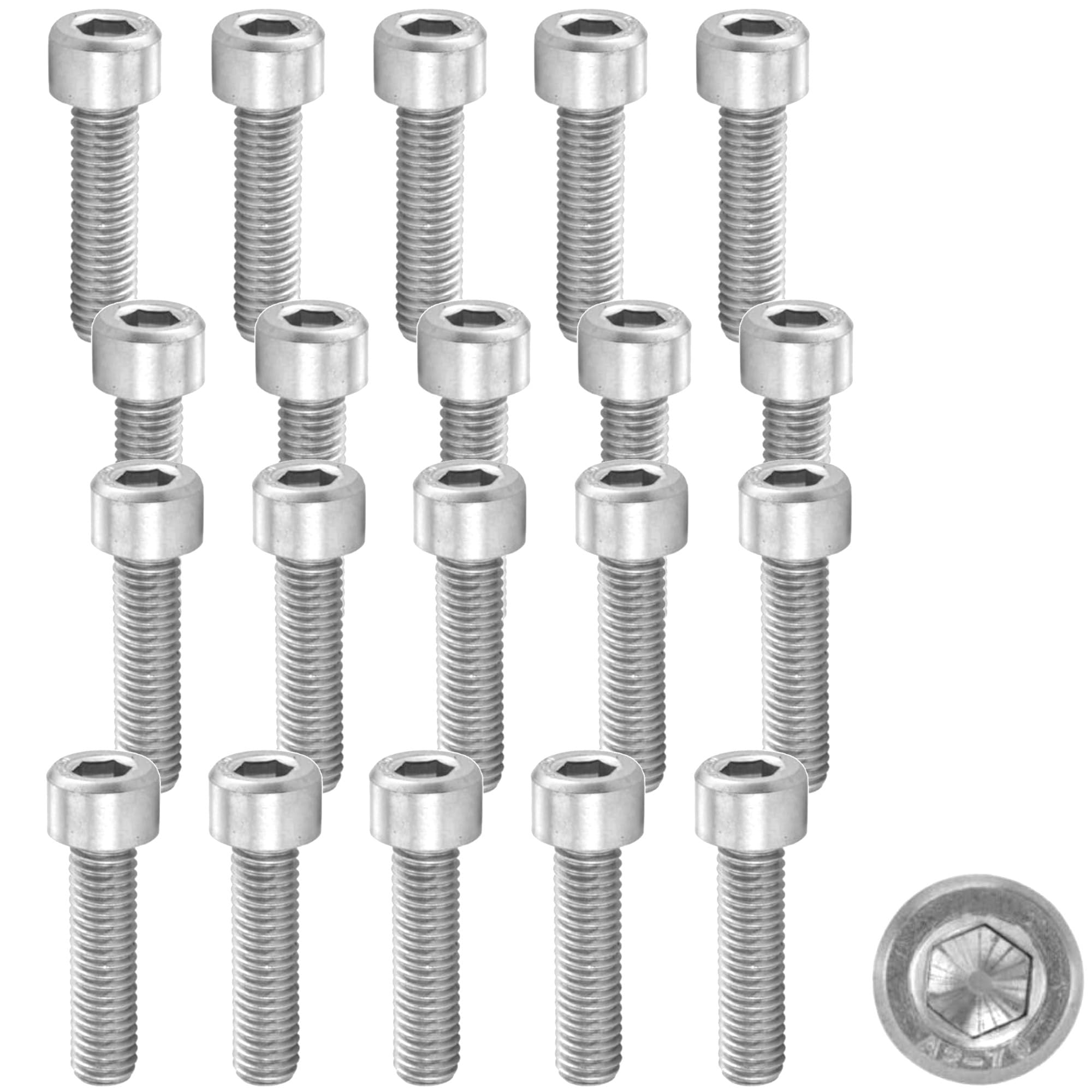 cyclingcolors 20 x DIN 912 ISO 4762 DIN DIN 912 DIN 4762 Metric Thread, M4 x 8 mm (Thread Length 8 mm)