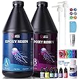 LET'S RESIN 1 Gallon Epoxy Resin with Color Pigment, Crystal Clear & No Bubble Epoxy Resin Kit, Not Yellowing & Low Odor Casting Resin for Art, Craft, Jewelry, River Table