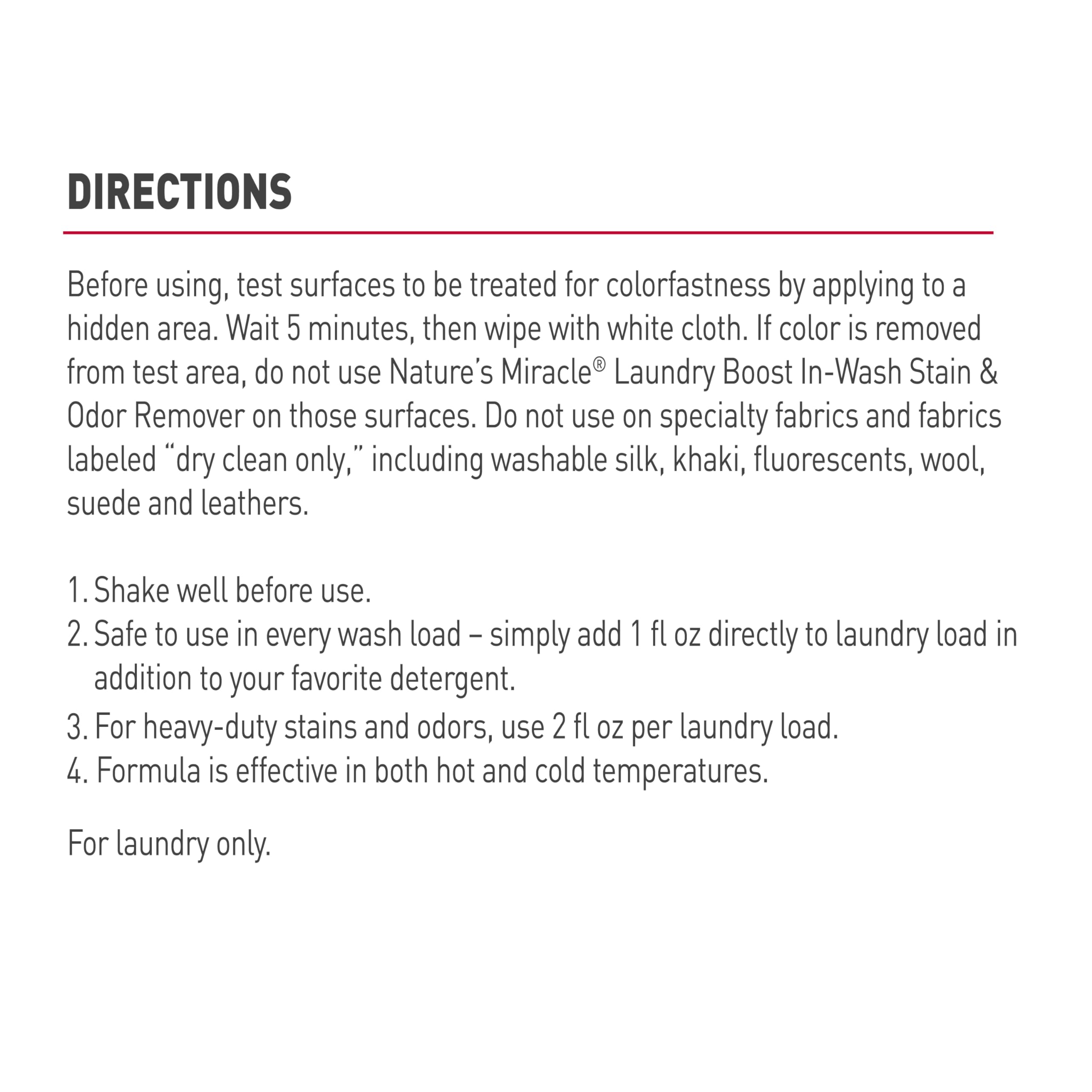 Nature’s Miracle Laundry Boost In-Wash Stain and Odor Remover, 32 Ounces, Laundry Stain and Odor Removing Additive For All Machines