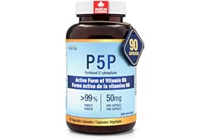 Herba P5P Vitamin B6 50mg – 90 Capsules | >99% Purity | Active Form of B6 Vitamin Pyridoxal 5'-Phosphate | 45 Day Supply | Ma
