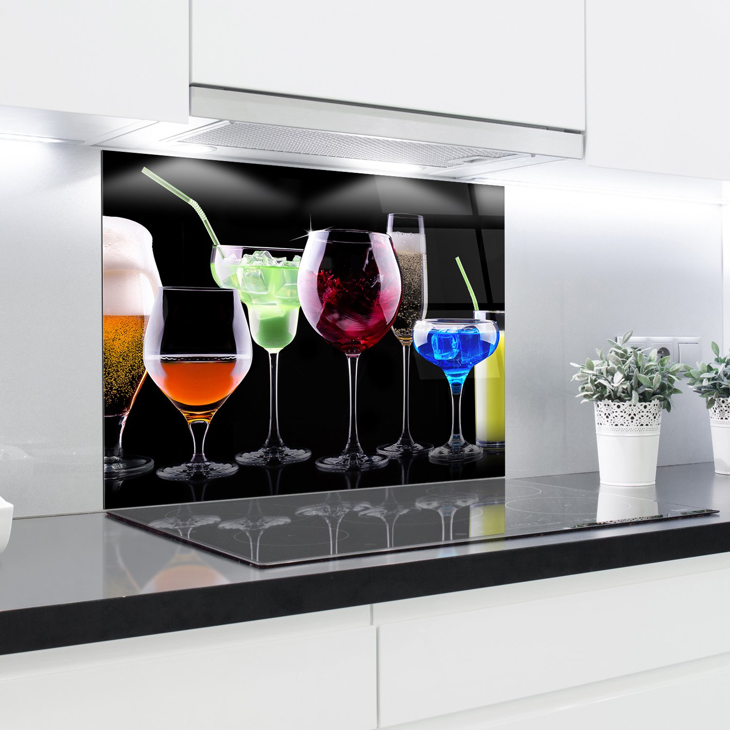 Perfect behind Gas 90 x 65 cm Splashback Tempered Glass Heat Resistant